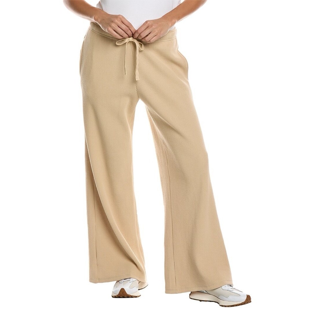 Atm Anthony Thomas Melillo Waffle Knit Wide Leg Sweatpants Shitake Medium Nwt
